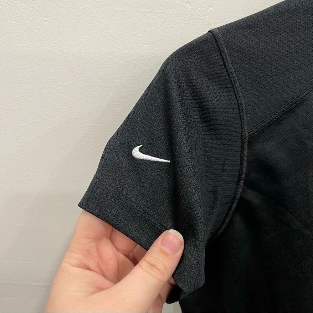 Nike Golf 354064 Ladies Dri-Fit Pebble Texture Polo Shirt Black Medium